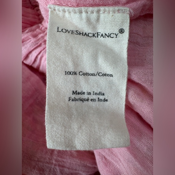 Loveshackfancy Violet Ruffle Mini Dress in Floral Melon Punch size Large $395 - Picture 5 of 16